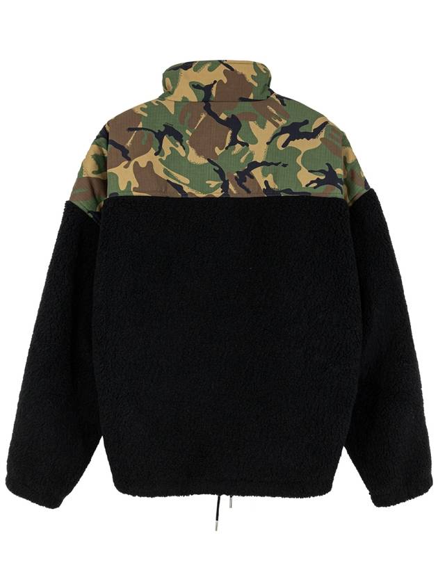 Bi-Material Jacket Black Camouflage - CELINE - BALAAN 6