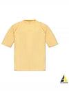 Camargue Embroidered Logo Cotton Short Sleeve T-shirt Light Yellow - JACQUEMUS - BALAAN 2