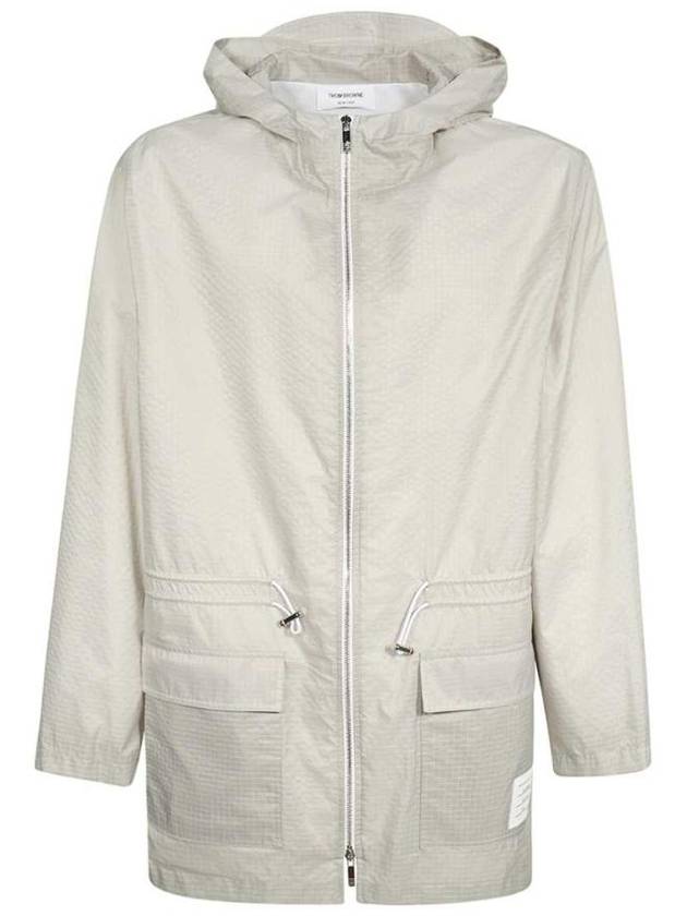 Men's Nylon Ripstop Jacket Grey - THOM BROWNE - BALAAN 1