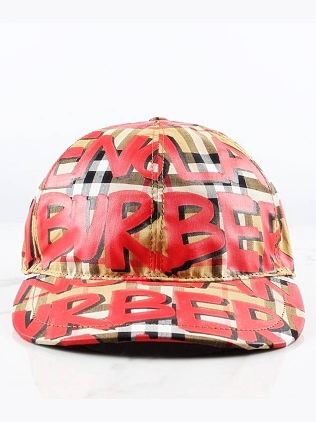 red graffiti ball cap - BURBERRY - BALAAN 3