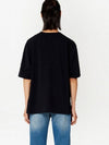 Heart Logo Cotton Jersey Short Sleeve T-Shirt Black - AMI - BALAAN 3