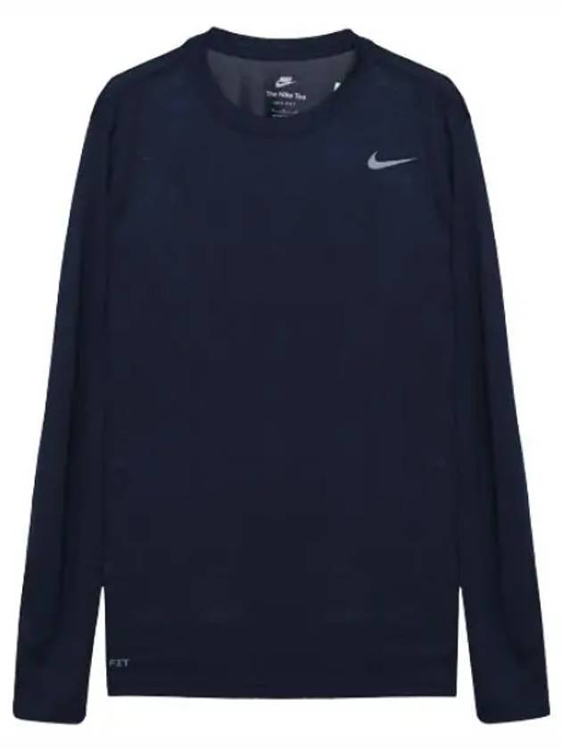 Men's Team Legend Dri Fit Long Sleeve T-Shirt Navy - NIKE - BALAAN 2