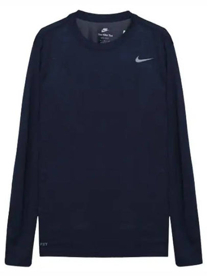 Men's Team Legend Dri Fit Long Sleeve T-Shirt Navy - NIKE - BALAAN 2