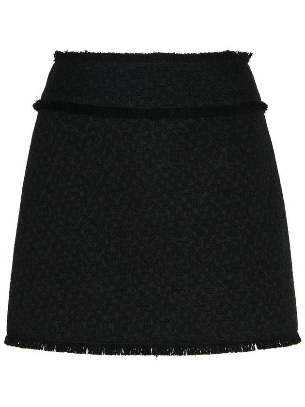 Dolce & Gabbana Black Wool Blend Miniskirt - DOLCE&GABBANA - BALAAN 1