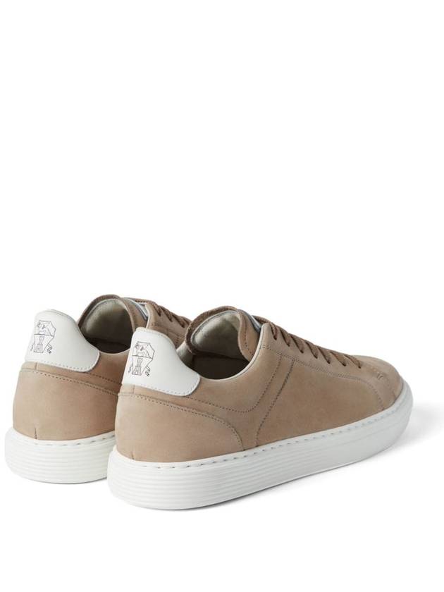 Suede Low Top Sneakers Beige - BRUNELLO CUCINELLI - BALAAN 4