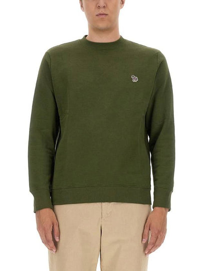 Zebra Logo Organic Cotton Sweatshirt Khaki - PAUL SMITH - BALAAN 2