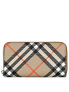 Check Zip Around Long Wallet Sand - BURBERRY - BALAAN 2