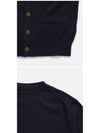 Logo Embroided Button Wool Cardigan Navy - VIVIENNE WESTWOOD - BALAAN 4