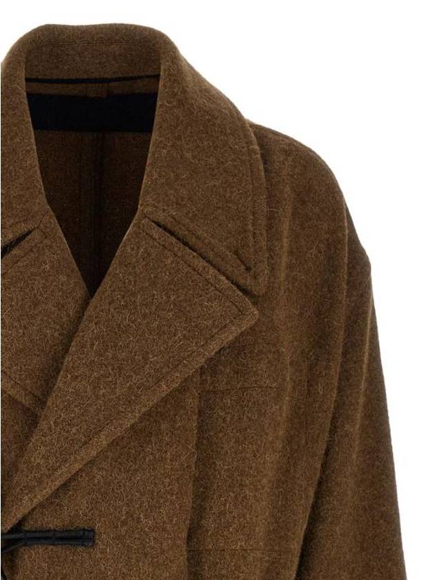 Alpaca Wool Duffel Coat Brown - LEMAIRE - BALAAN 4