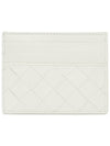 Intrecciato Heart Detail Leather Card Wallet White - BOTTEGA VENETA - BALAAN 3