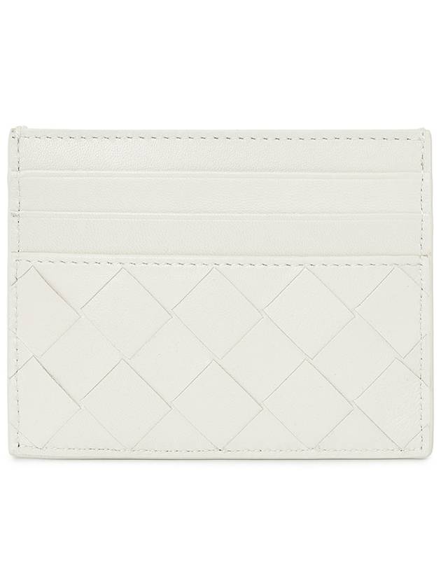 Intrecciato Heart Detail Leather Card Wallet White - BOTTEGA VENETA - BALAAN 3