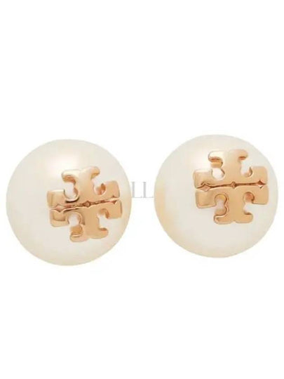 Crystal Pearl Stud Earrings Gold - TORY BURCH - BALAAN 2