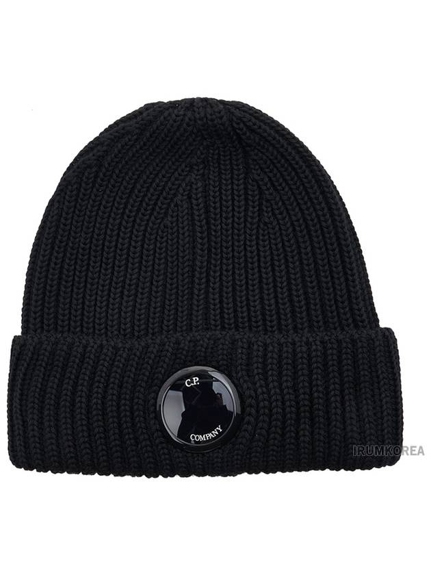 Extra Fine Merino Wool Beanie Black - CP COMPANY - BALAAN 2