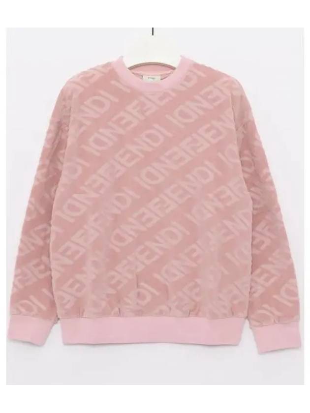 Logo All-Over Sweatshirt Pink - FENDI - BALAAN 2