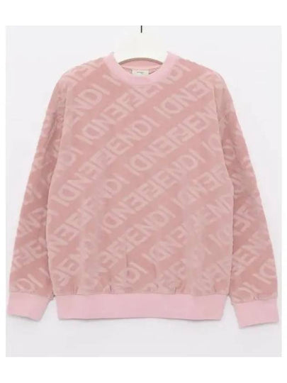 Logo All-Over Sweatshirt Pink - FENDI - BALAAN 2