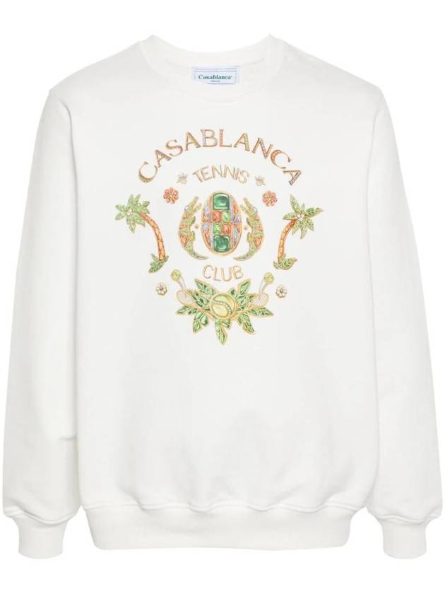 Joyaux D'Afrique Tennis Club Sweatshirt White - CASABLANCA - BALAAN 1