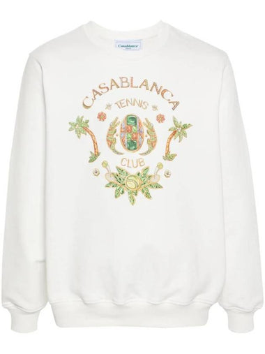 Joyaux D'Afrique Tennis Club Sweatshirt White - CASABLANCA - BALAAN 1