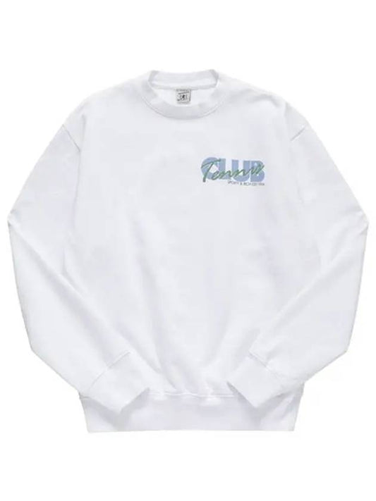 Agassi Tennis Club Logo Crew Neck Sweatshirt White - SPORTY & RICH - BALAAN 1