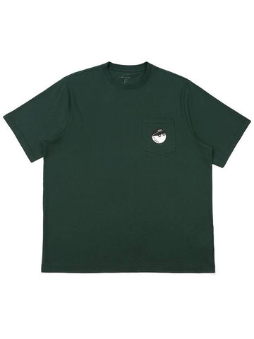 Paradise In Play Front Pocket Round T Shirt GREEN - MALBON GOLF - BALAAN 1