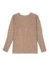 Pleated Long Sleeve T-Shirt Sand - ISSEY MIYAKE - BALAAN 2