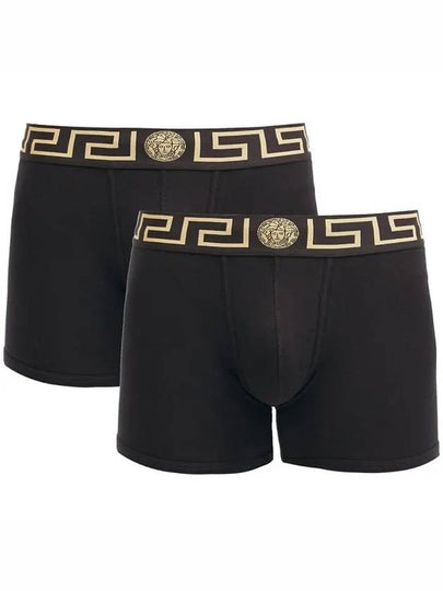 Men's Greca Border Boxer Briefs 2 Pack Black - VERSACE - BALAAN 2