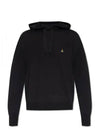 Embroidered Logo Virgin Wool Hoodie Black - VIVIENNE WESTWOOD - BALAAN 2