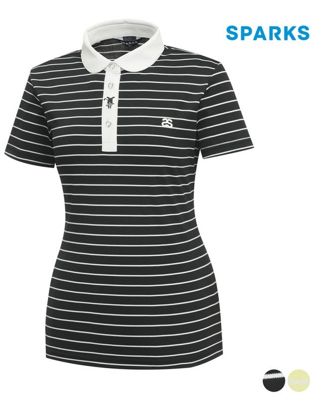 Peter Pan Collar Striped Short Sleeve Collar T-Shirt SO2LTS037 - SPARKS - BALAAN 2