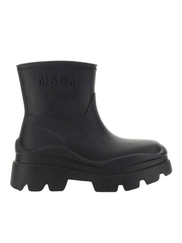 Logo Rain Boots Black - MSGM - BALAAN 1