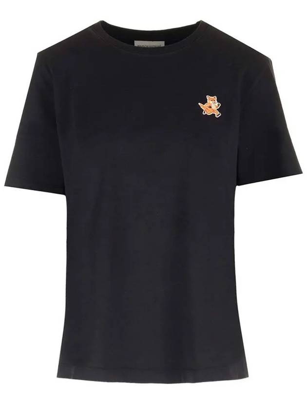 Speedy Fox Patch Comfort Short Sleeve T Shirt Black - MAISON KITSUNE - BALAAN 2