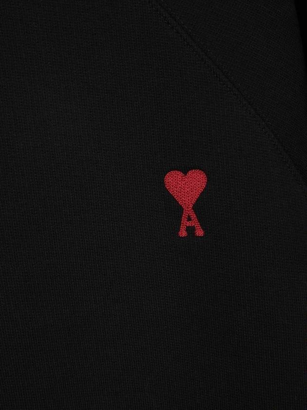 Small Heart Logo Sweatshirt Black - AMI - BALAAN 7