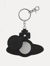 ORB logo mirror leather key holder black - VIVIENNE WESTWOOD - BALAAN.
