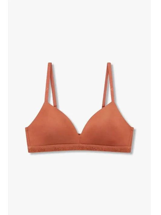 UNDERWEAR Women s Embroidered Logo Banding Triangle Bra Brown - EMPORIO ARMANI - BALAAN 1