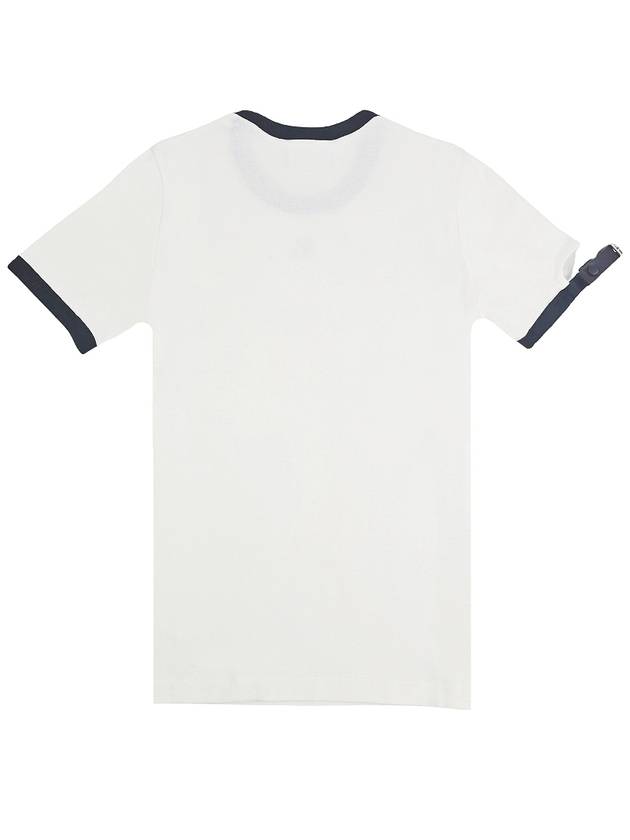 Logo Buckle Short Sleeve T-shirt White - COURREGES - BALAAN 3