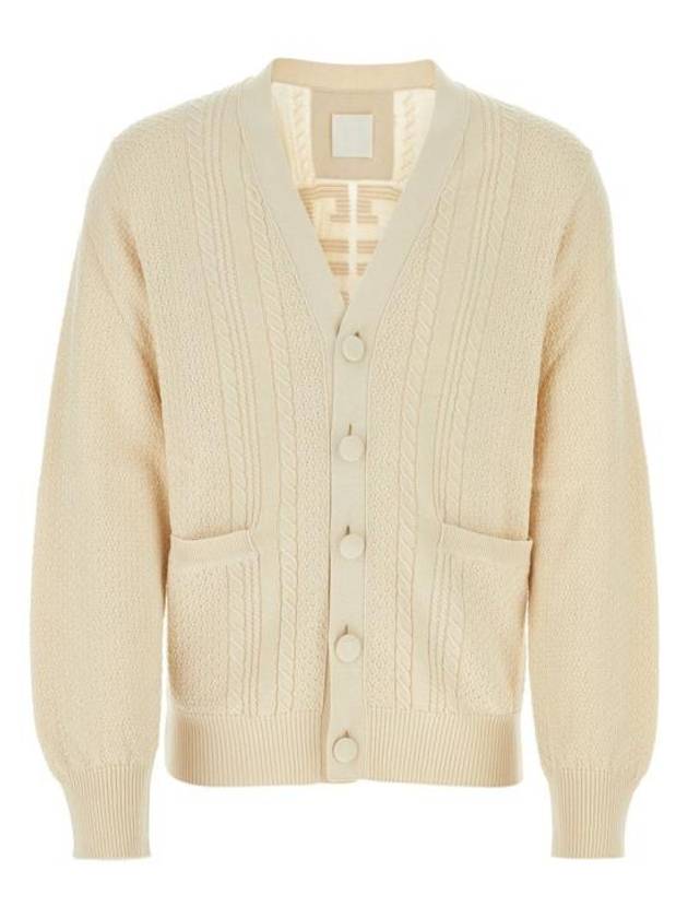 4G Cable Knit Cardigan Ivory - GIVENCHY - BALAAN 1