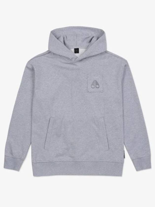 Logo Patch Hoodie Grey - MOOSE KNUCKLES - BALAAN 2