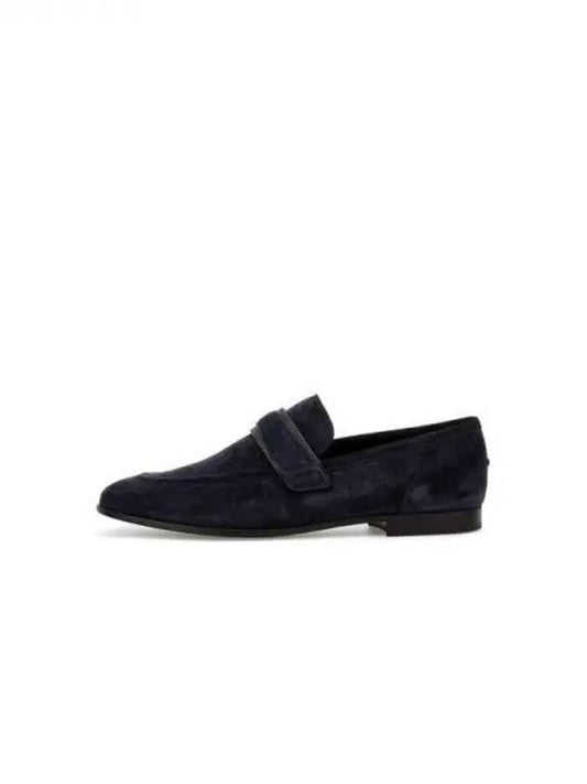 Women s Monili Bar Suede Penny Loafer Navy 270011 - BRUNELLO CUCINELLI - BALAAN 1