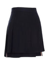 RMB Wool Mini Pleated Skirt Navy - THOM BROWNE - BALAAN 3