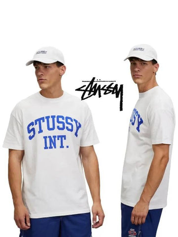 Men s Athletics Short Sleeve T Shirt 50 5 SS Tee White - STUSSY - BALAAN 1