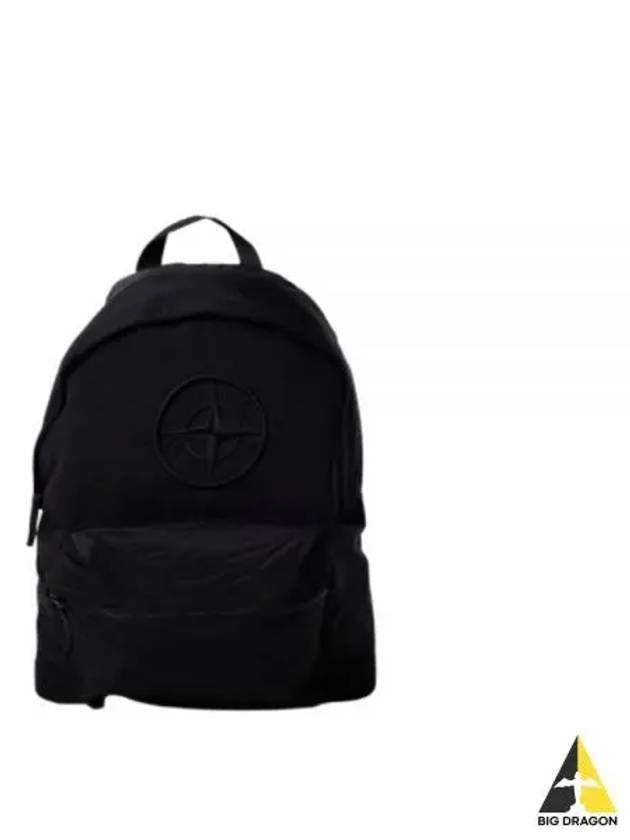 Compass Logo Nylon Backpack Black - STONE ISLAND - BALAAN 2