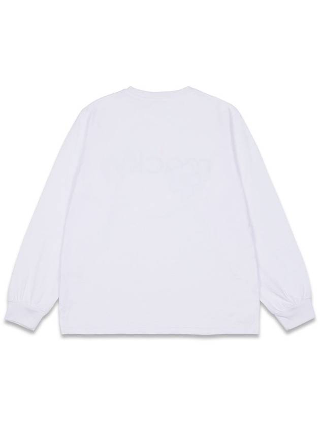 Women s Long Sleeve T Shirt Basic Round Logo White MCFW24LT2WH - MACKY - BALAAN 3