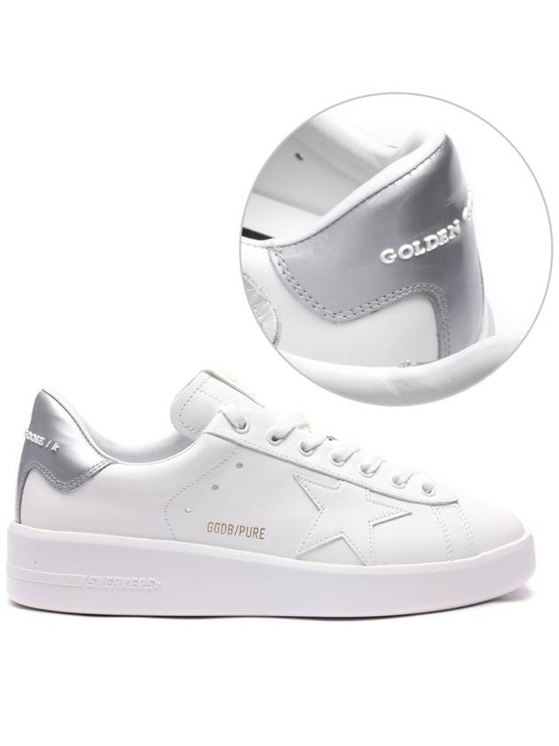 Men's Pure Star Silver Heel Low Top Sneakers White - GOLDEN GOOSE - BALAAN 2