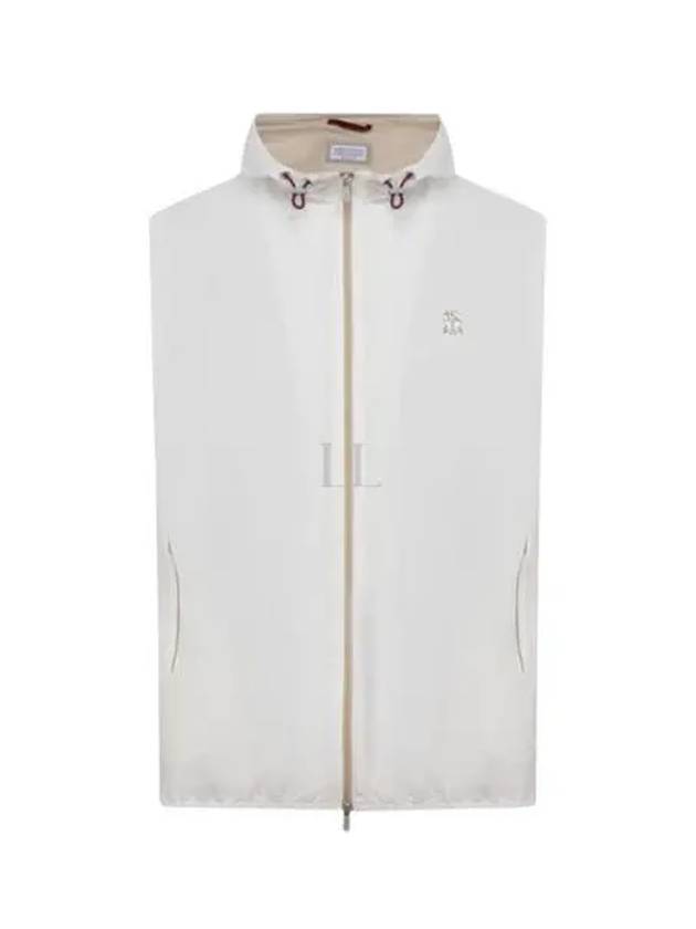 MM40A7450G CUF75 Hooded Logo Embroidered Vest - BRUNELLO CUCINELLI - BALAAN 2