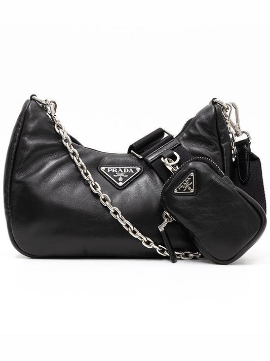 Re-Edition 2005 Padded Nappa Leather Shoulder Bag Black - PRADA - BALAAN 1