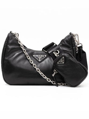 Re-Edition 2005 Padded Nappa Leather Shoulder Bag Black - PRADA - BALAAN 1