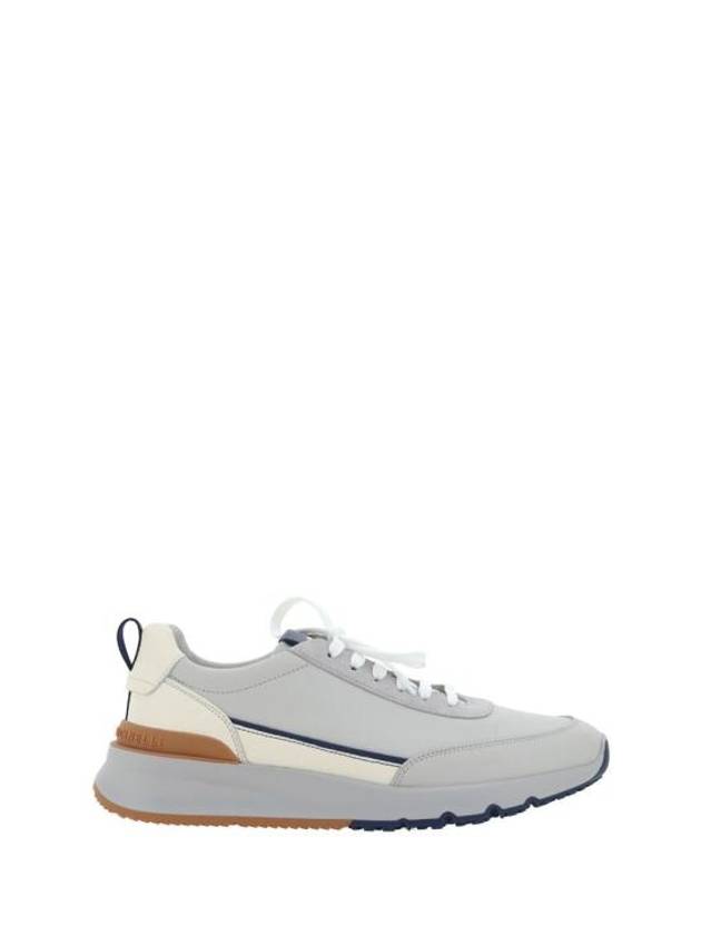 Leather Low-Top Sneakers Beige - BRUNELLO CUCINELLI - BALAAN 1