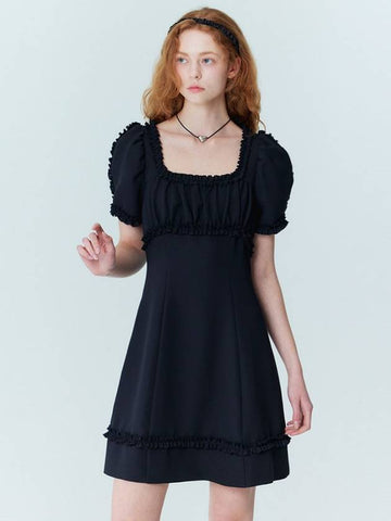 Frill mini dress_black - OPENING SUNSHINE - BALAAN 1