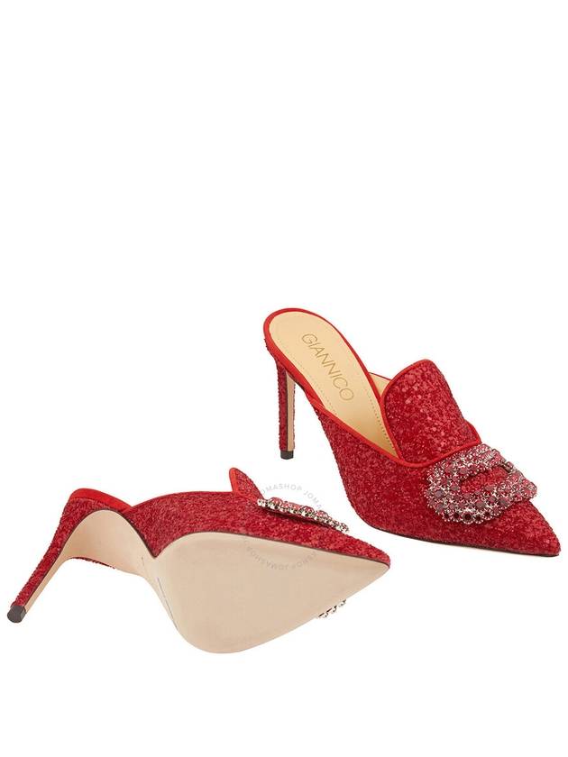 Giannico Ladies Ruby Red Daphne Glittered High-heel Mules, Brand Size 35 ( US Size 5 ) - GIANNICO - BALAAN 2