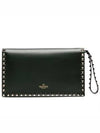 Rockstud Flap ClutchJW2B0399NBD P38 Dark Green - VALENTINO - BALAAN 4