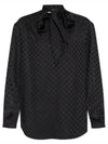 GG Silk Blouse Black - GUCCI - BALAAN 2