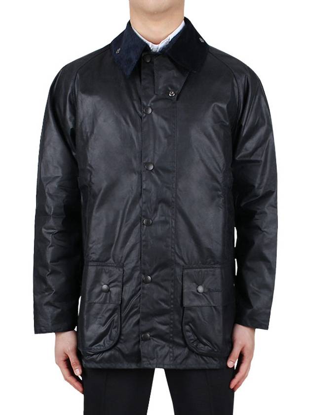 Men's Beaufort Wax Jacket Navy - BARBOUR - BALAAN 2